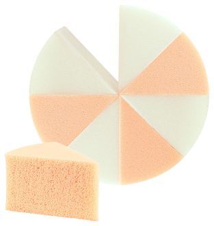 Wedged make up foundation sponge, latex