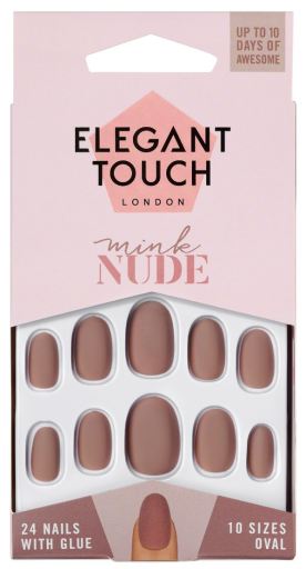 Elegant Touch Mike Nude False Nails 24 units