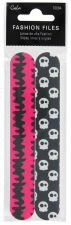 Nail File Fashion Skull Pink 2 pieces