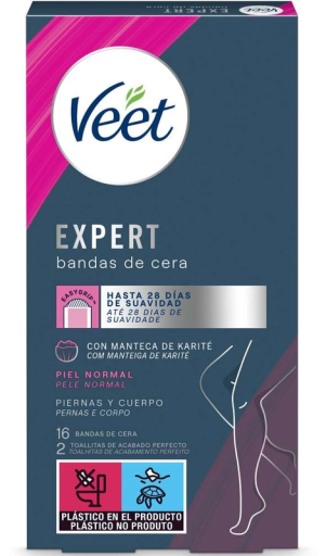 Expert Body Depilatory Wax Strips 16 Units
