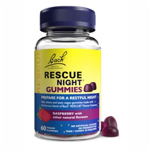 Bach Rescue Night Gummies 60 Lozenges Red Fruit Flavour