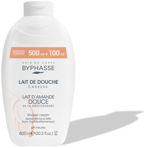 Byphasse Caresse Sweet Almond Milk Shower Cream 600 ml